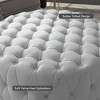 NicBex Modern 31.5" Round Ottoman Velvet Upholstered Footstools with Button Tufted for Bedroom and Living Room - 4 of 4