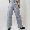 Women's Barrel Leg Baggy Jeans – High Rise Vintage Wash Slouchy Fit Denim by Cherie Code - 4 of 4
