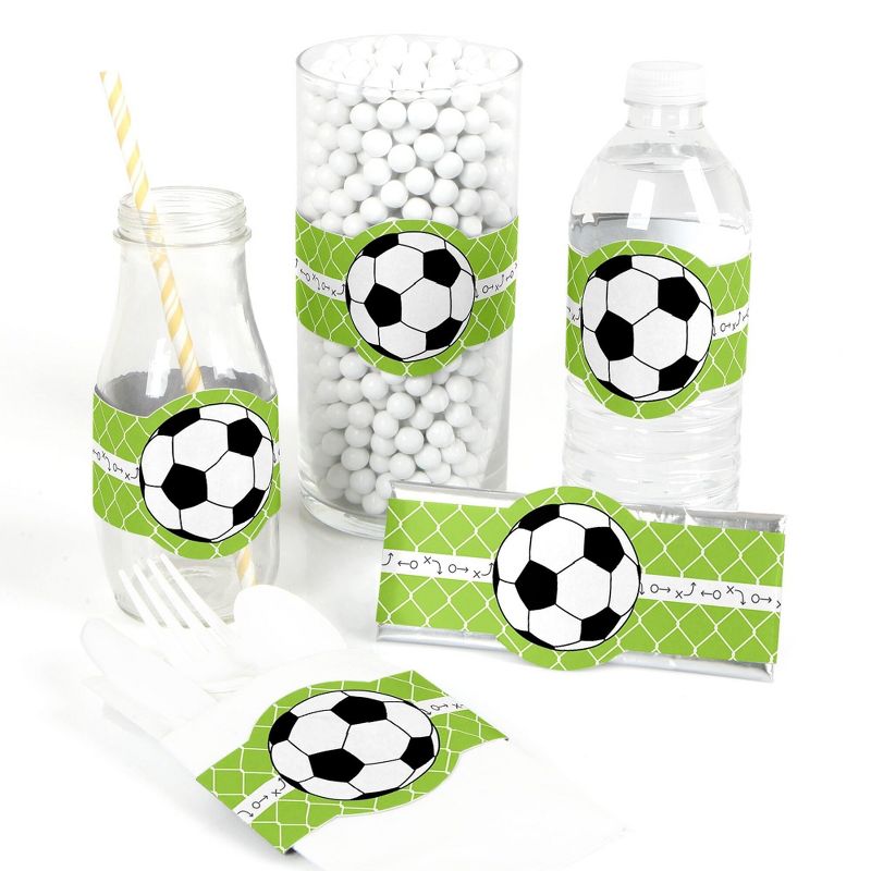 Big Dot of Happiness Goaaal - Soccer - DIY Party Supplies - Baby Shower or Birthday Party DIY Wrapper Favors and Decorations - Set of 15, 1 of 5