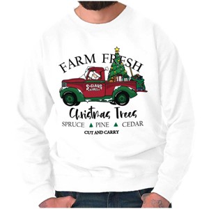 Farm Fresh Christmas Tree Truck Sweatshirt for Men or Women Brisco Brands - 1 of 4