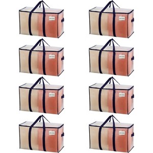 8 Pack Moving Bags, Heavy Duty, Moving Boxes Alternative, Packing Storage Supplies Dorm Room - 1 of 4