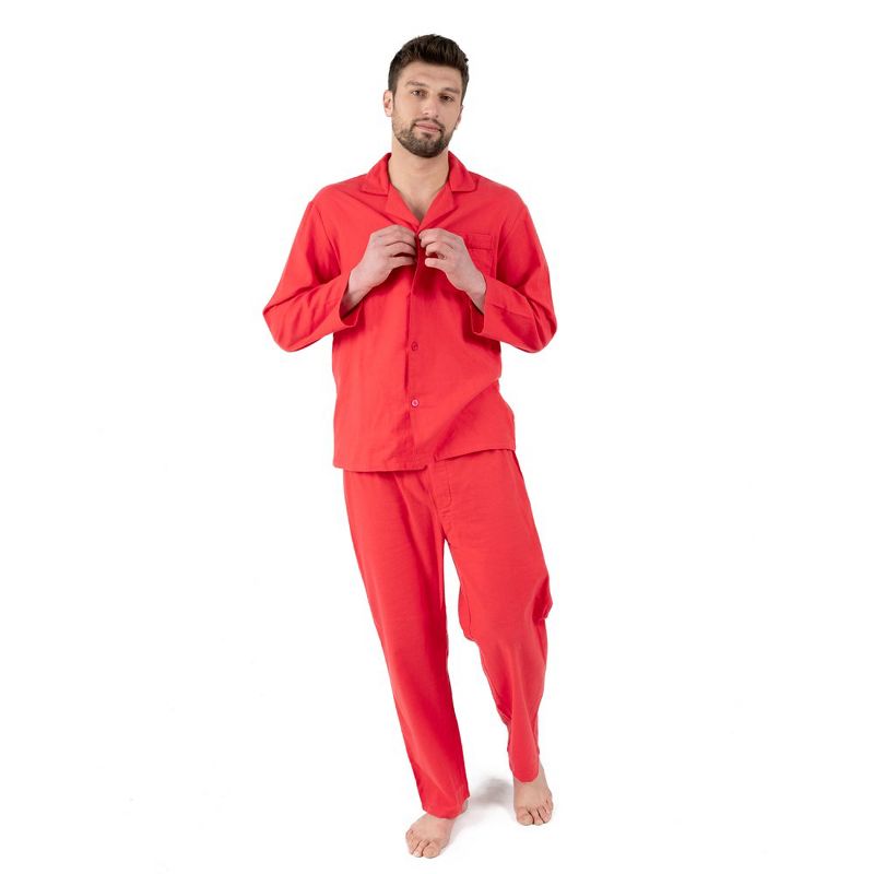 Leveret Mens Two Piece Flannel Pajamas, 1 of 3