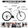 Hykolity 29 inch Mountain Bike 29r MTB Sport Bicycle Large Bike Full Suspension Lightweight Outdoor Cycling for Adult Men Woman - Pale White - 3 of 4