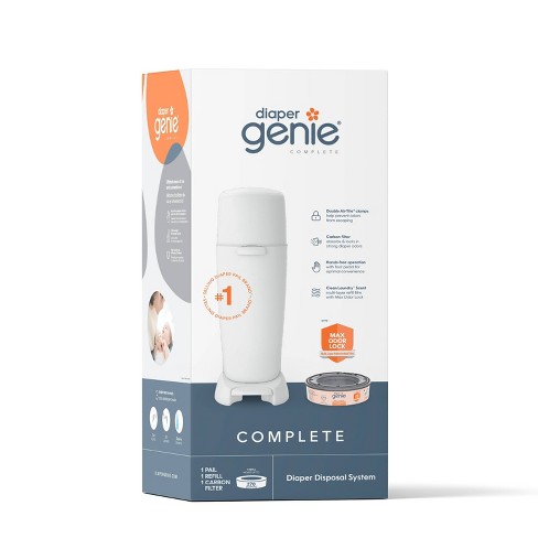 Poubelle à couches Diaper Genie Elite - Blanc Designer