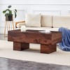 NicBex Modern 43.3" Rectangle Wood Coffee Table with Thick Tabletop for Living Room and Office - 4 of 4