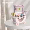 ROBOTIME Wooden Ice Cream Cart Toys, Pink, 15"*13"*8" - 2 of 4