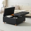 Acekool Storage Ottoman Coffee Table, Lift-Top, Button Tufted, 35.5"x35.5"x20" - 2 of 4