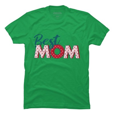 Men's Design By Humans Best Mom Heart Pattern By Semir T-Shirt