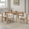 Christopher Knight Home Benao 7 Pieces  Wood and Metal Upholstered Dining Set - 2 of 4