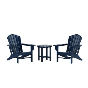 WestinTrends Dylan HDPE Outdoor Patio Adirondack Conversation Set (3-Piece) - 1 of 4