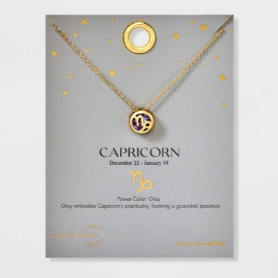 Celeste & Rae 14K Gold Dipped Zodiac Necklace - Gold