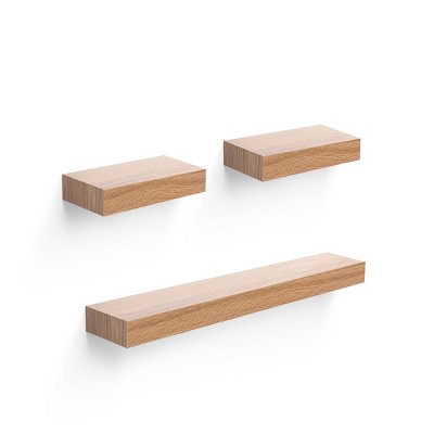 AZL1 Life Concept Decorative Bookshelf Floating Shelves Wall Wood Shelf Hanging Shelf Storage Decor Floating Shelves Wall, Beige, 23.62"*5.91"*1.57"