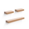 SEVOBAL Decorative Bookshelf Floating Shelves Wall Mounted Wood Shelves, Hanging Shelf Storage Decor Wall Shelves, Beige, 23.62"*5.91"*1.57" - 2 of 4