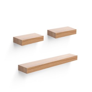 AZL1 Life Concept Decorative Bookshelf Floating Shelves Wall Wood Shelf Hanging Shelf Storage Decor Floating Shelves Wall, Beige, 23.62"*5.91"*1.57" - 1 of 4