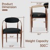 Set of 2 Boucle Upholstered Dining Chair, Wood Grain Metal Frame Accent Chair for Kitchen Restaurant - 3 of 4