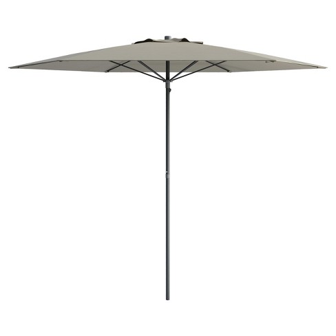 7 5 Uv And Wind Resistant Beach Patio Umbrella Gray Corliving Target