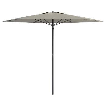 7.5' x 7.5' UV and Wind Resistant Beach/Patio Umbrella Gray - CorLiving