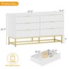 6-Drawer Fabric Dresser for Bedroom, Small Storage Chest with Wood Top, Modern Nightstand End Table for Closet, Living Room, Clothes Organizer - 3 of 4