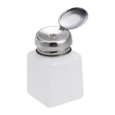 Unique Bargains HDPE Alcohol Cleanser Polish Remover Press Pumping Dispensers White