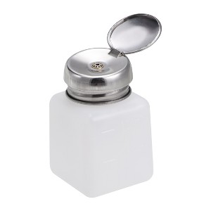 Unique Bargains HDPE Alcohol Cleanser Polish Remover Press Pumping Dispensers White - 1 of 4