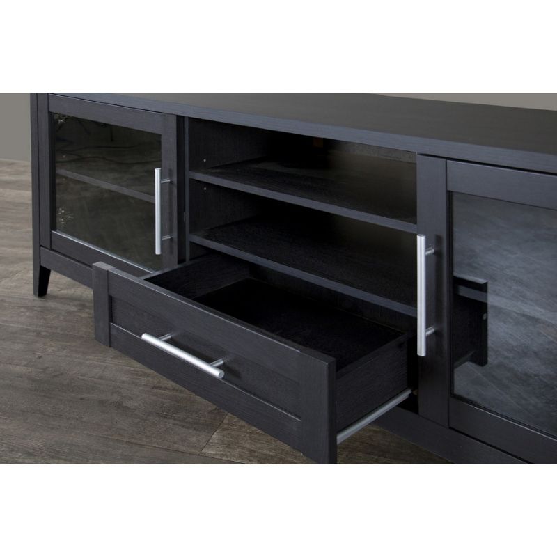 Espresso Finished 1 Drawer TV Stand for TVs up to 70&#34; Dark Brown - Baxton Studio, 6 of 7