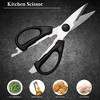 15 Piece Kitchen Knife Set, Stainless Steel Sharp Chef Knife Set with Ergonomic Handles, Anti Rust, Black - 4 of 4