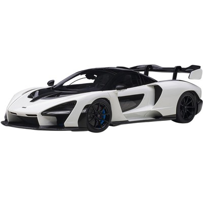 McLaren Senna Vision Pure White and Black 1/18 Model Car by Autoart