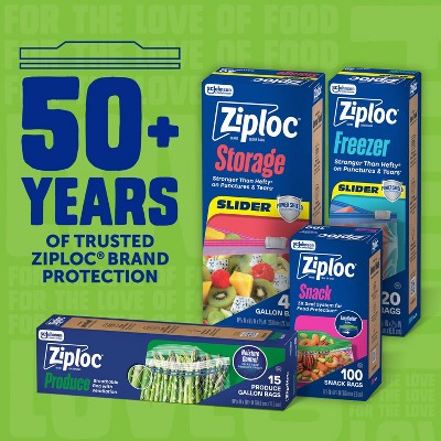 Ziploc Lunch Trio Sandwich for School Meal Prep Snack Bags - XL - 225ct