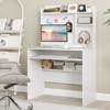 Costway Computer Desk with Hutch Space Saving Laptop Desk with Magnetic Whiteboard - 2 of 4
