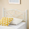White Twin Bed Frame with Headboard, Heavy-Duty Metal Mattress Foundation with Steel Slats, No Box Spring Needed, Quiet & Durable - 4 of 4