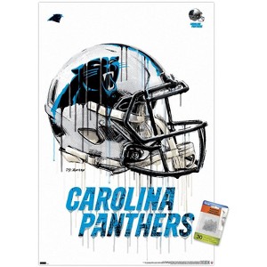 Trends International NFL Carolina Panthers - Drip Helmet 20 Unframed Wall Poster Prints - 1 of 4