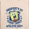 Women's - SpongeBob SquarePants - Property Of Bb Athletic Dept Lightweight French Terry Wide Neck Long Sleeve Shirt - 2 of 4
