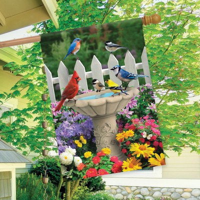 Spring Garden Friends Multi-Color Polyester Outdoor House Flag 28" x 40"