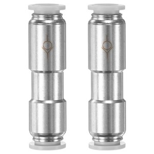Unique Bargains Nickel Plated Brass Plastic Push to Connect One Way Check Valve 2 PCS - 1 of 4