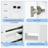 FAMYYT 36 in. Single Sink Freestanding White Bath Vanity with White Ceramic Top, 2 Soft-close Drawers, Open Shelf - 4 of 4