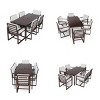 7-Piece Patio Dining Set with Umbrella Hole and Cushions, Acacia Wood Outdoor Dining Table and Chair Set, Garden Patio Dining Set for Backyard-Koiai - 2 of 4