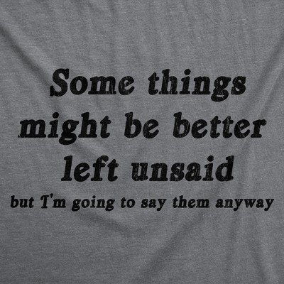 Мужские футболки Crazy Dog T-Shirts, Inc. Mens Funny T Shirts Some Things Might Be Better Left Unsaid Sarcastic Graphic Novelty Tee for Men - Crazy Dog Men's T Shirt With Sarcastic Sayings M — фото 2