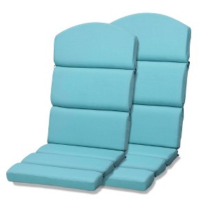 Aoodor Patio Chair Cushions for Adirondack Chairs, High-Back Design, 52"x20"x2.5" Olefin Fabric Slipcovers with Ties, for Outdoor Furniture, Set of 2 - 1 of 4
