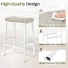 Arceso Counter Height Bar Stools Set of 4, Barstools with Thick PU Leather Saddle Seat & Metal Legs,24Inch Kitchen Counter Stools - 4 of 4