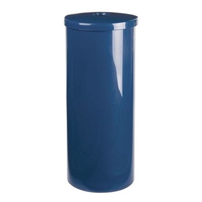 blue toilet roll holder