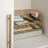 Martha Stewart 3 Tier Desk Letter Tray Organizer Gold: Metal Office Organization & Gold Desk Supplies - 2 of 4
