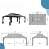 VisioGear Canopies and Gazebos, Outdoor Gazebo with Mosquito Netting, Gazebo Canopy Tent for Deck Backyard Garden, Gray, 283.7"*165.59"*126.42" - 2 of 4