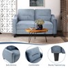 1+2+3 Flannelette Sectional Straight Arm Sofa Set with Supportive Cushions, Sturdy Hardwood Frame and Plush Memory Foam - 2 of 4