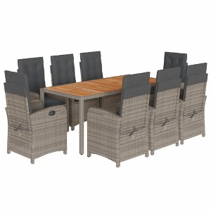 vidaXL Garden Dining Set Grey, Brown, Dark Grey - 1 of 4