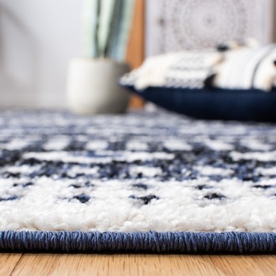 Grey and Ivory Synthetic Hand-knotted Runner Rug