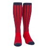 MK Socks Baseball Softball Pinstripe Knee high Socks - Navy, Red - 2 of 2