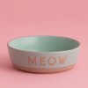 Mason Cash: Meow Cat Bowl, 5.1", 10.1oz, Green & Tan, Food & Water Dish - 4 of 4