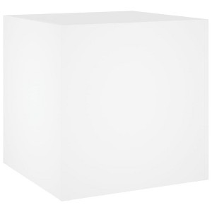vidaXL White Engineered Wood Planter Box for Indoor Use - Square Design, Size 15.7"x15.7"x15.7" - Ideal for Living Room, Bedroom, & Office Space - 1 of 4
