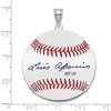 Black Bow Jewelry Sterling Silver Luis Aparicio Signature LG Enamel Baseball Pendant - 4 of 4