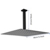 Kumasinova 15.7" High Pressure Square Rain Shower Head,Utra Thin Stainless Steel Ceiling-Mounted Showerhead for Bathroom - 3 of 4
